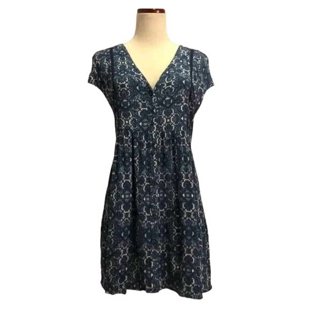 Anthropologie Vanessa Virginia Blue Lace Ladder Tunic - Picture 3 of 7